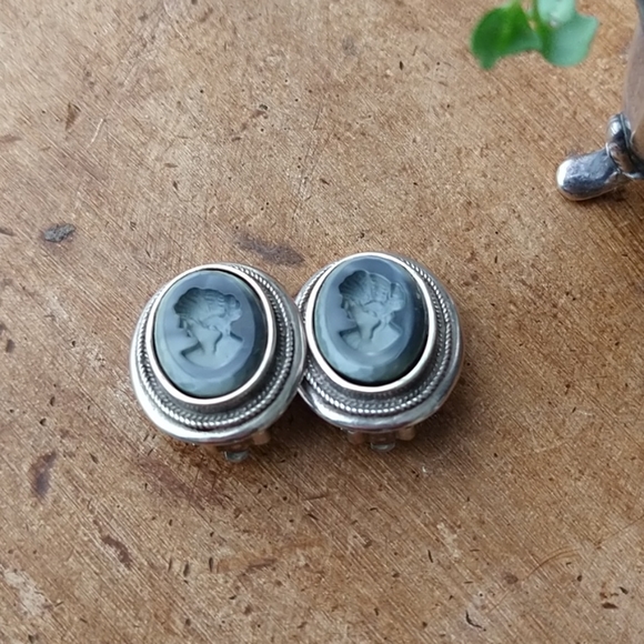 Vintage EXTASIA Sterling Silver Clip on Earrings - Picture 4 of 9